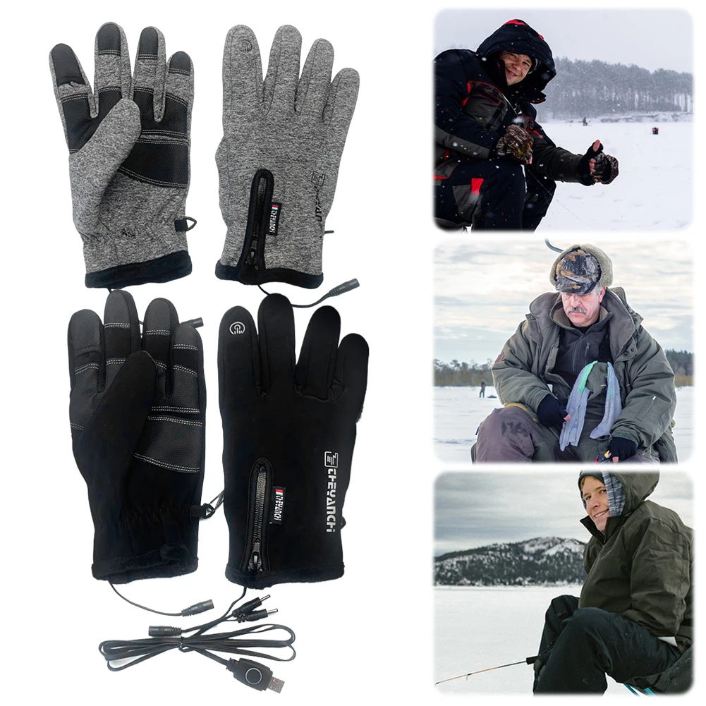 Мужские и женские перчатки с USB-подогревом подогревом для холодной погоды