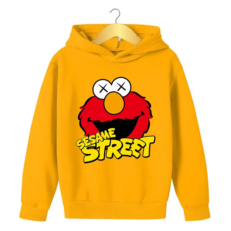

Boys Girls Sweatshirt Kids The Sesame Street Cartoon Print Hoodies Children Autumn Tops Baby Cotton Clothes kids clothes girls
