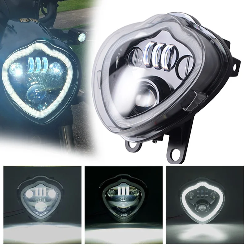 Черная мотоциклетная светодиодная фара для Kawasaki Vulcan S 650/ EN650 2015-2019, сертификация CE