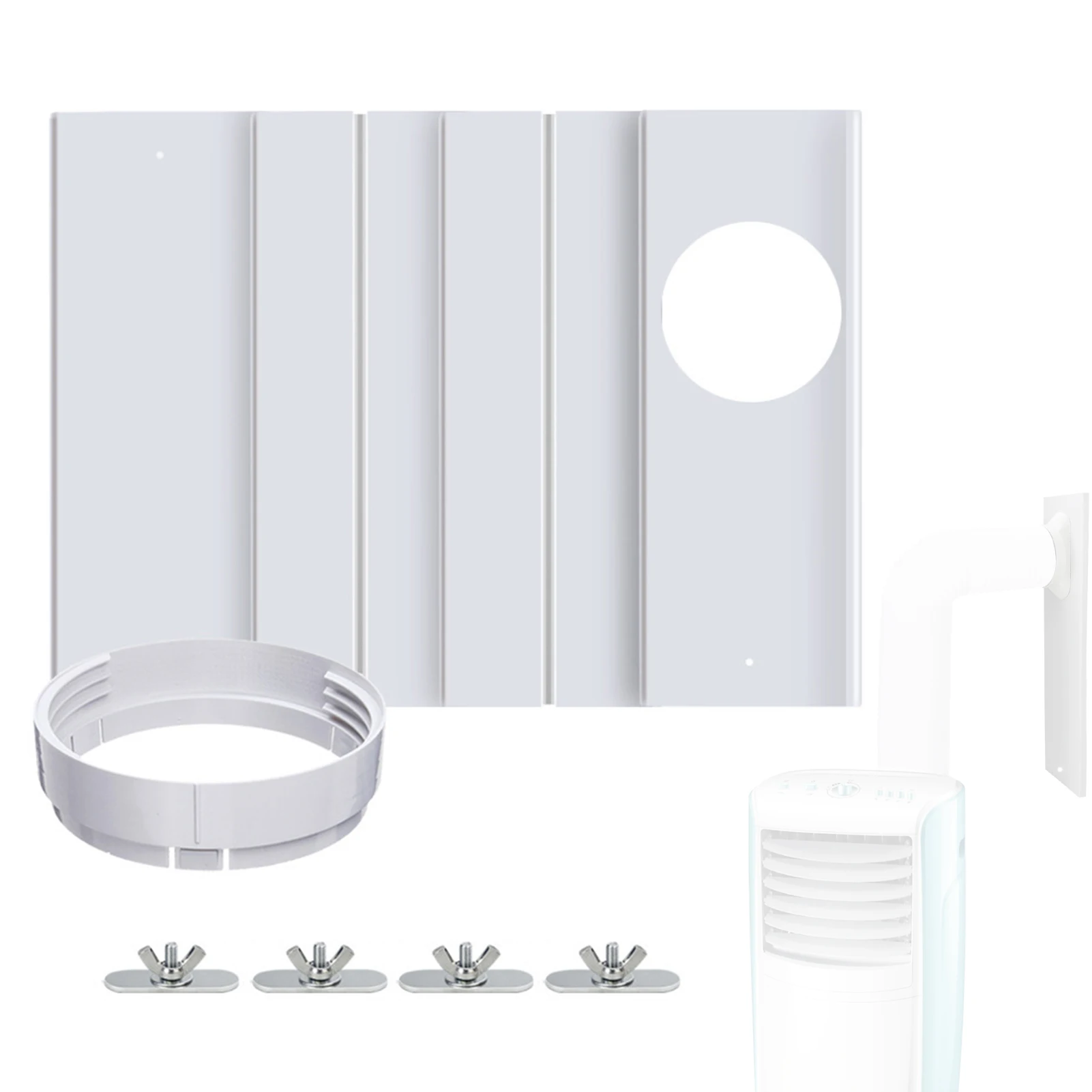 

Window Seal Kit For Air Conditioner Portable AC Window Kit With Seal And Hook Tape For Medium Or Large Casement Crank Window And