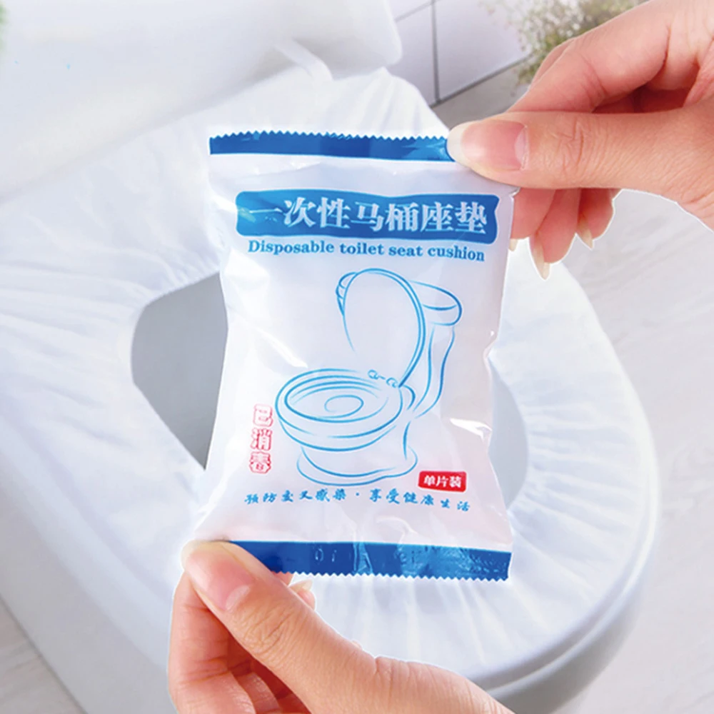 

50pcs/bag Expendable Toilet Paper Mat Disposable Toilet Seat Cover Mat Eco-friendly Travel Gadget Portable Bathroom Accessories
