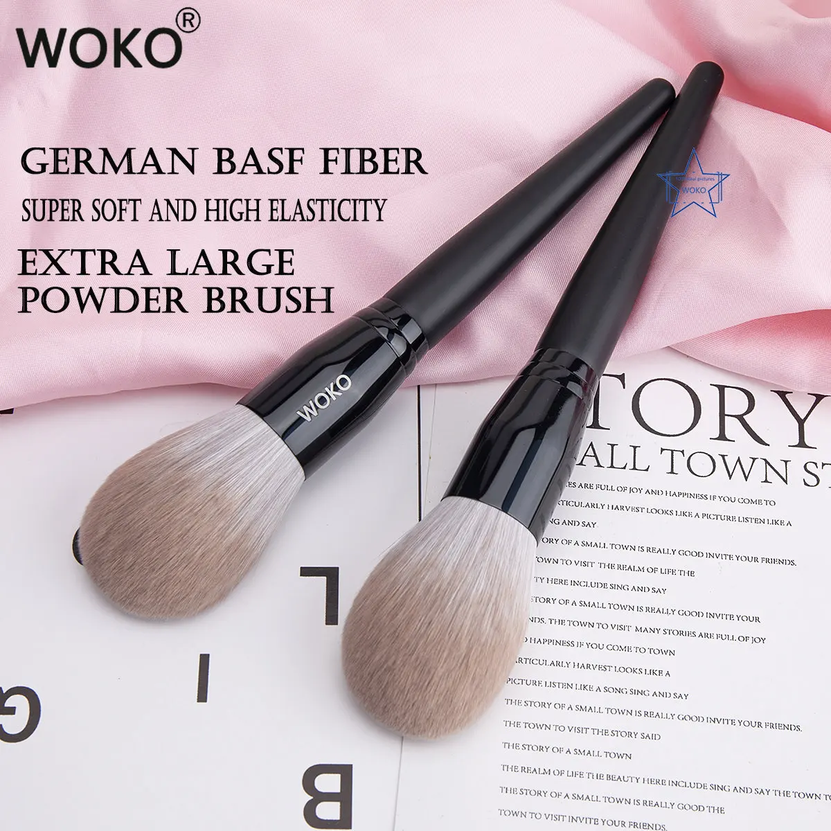 

Extra Large Powder Makeup Brush High-quality Flame Type Soft Hair Setting Loose Powder Makeup Brushes Face Contour Bronzer Brush