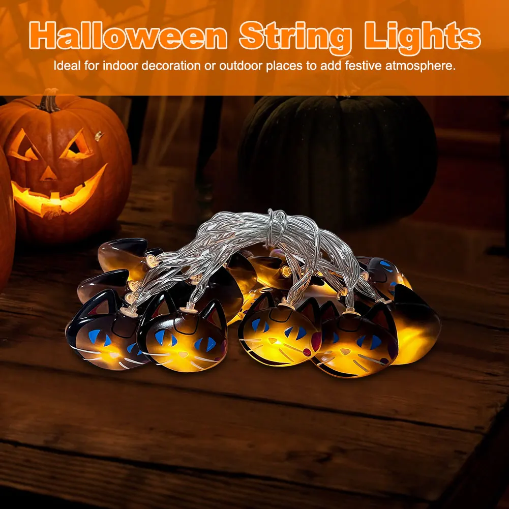 Украшение на Хэллоуин искусственная яркая гирлянда работающая от батареек