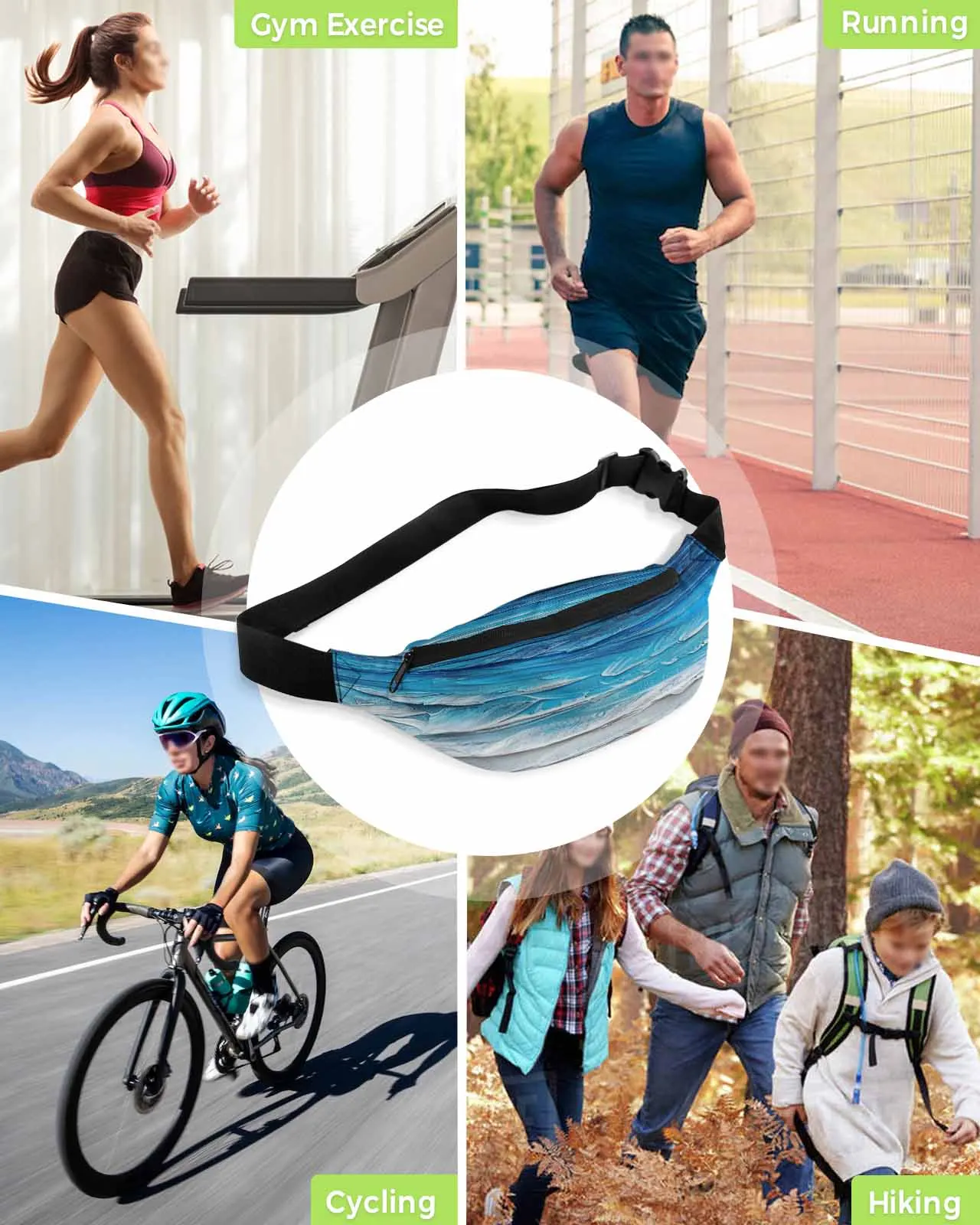 Поясная сумка для мужчин и женщин забавная пляжная сумочка с градиентом морских