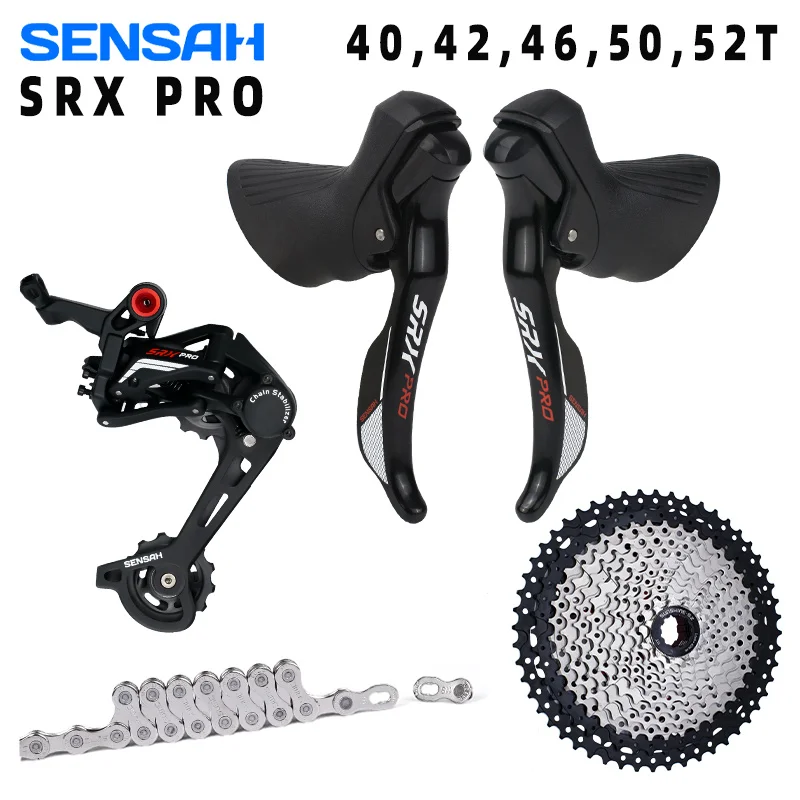 Фото SENSAH SRX PRO 1X11 Speed Groupset с передними/задними переключателями переключения передач 11s 11V, кассетной цепью для гравийного велосипеда НОВИНКА №1