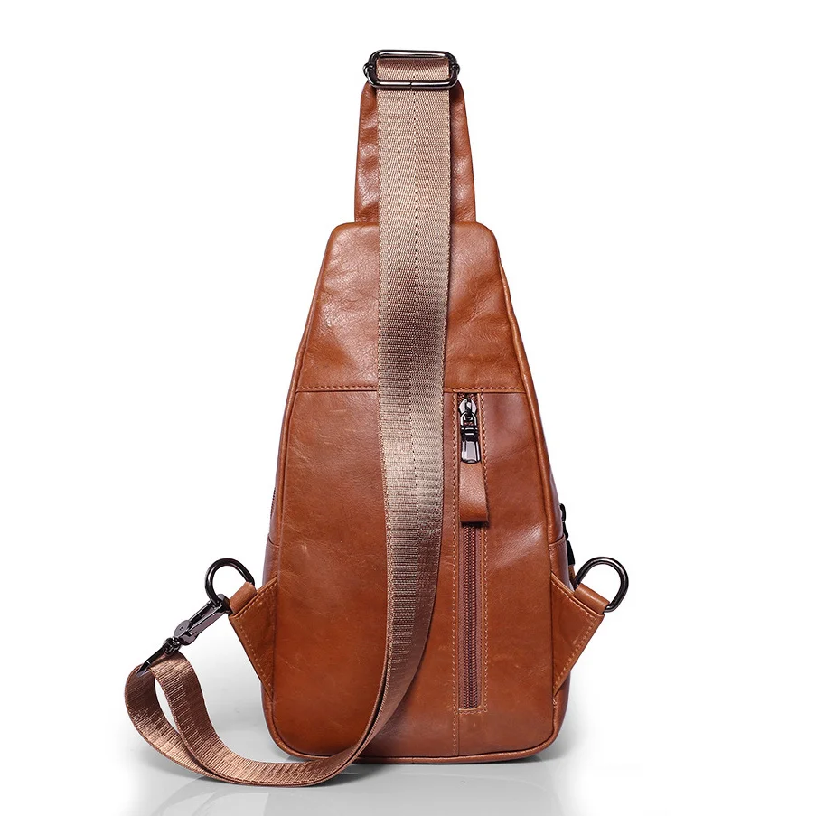 Рюкзак мужской из натуральной кожи модная сумочка в стиле ретро повседневный