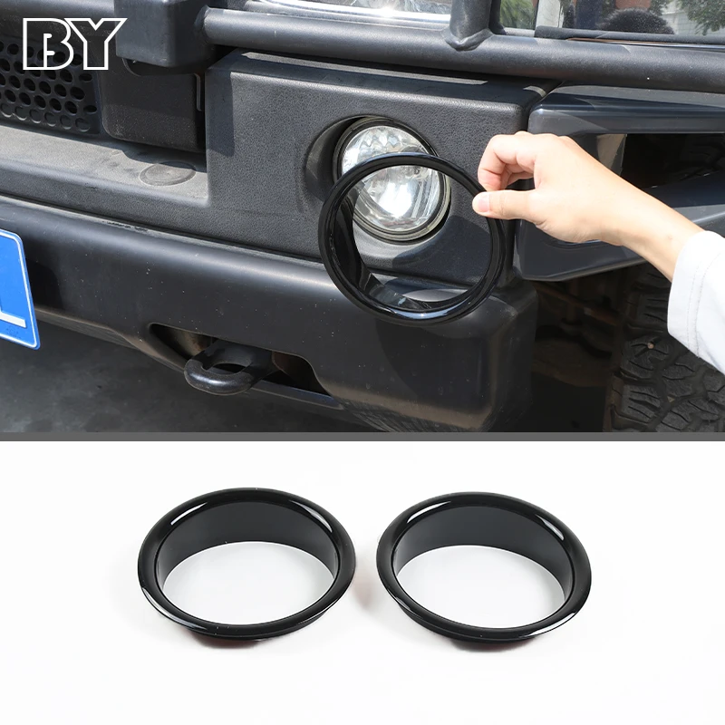 

For Hummer H2 2003-2009 Front Bumper Fog Light Trim Foglight Lamp Cover ABS Black Sticker Decor Car Accessories
