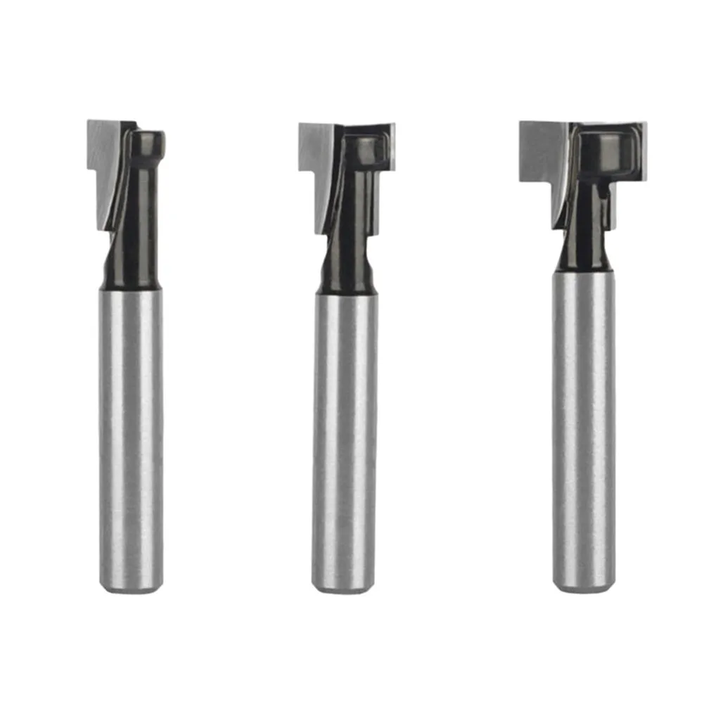 

Precise Woodworking Performance 3PC T Slot Cutter Router Bit Set for Photo Frame Opening and Solid Wood Board