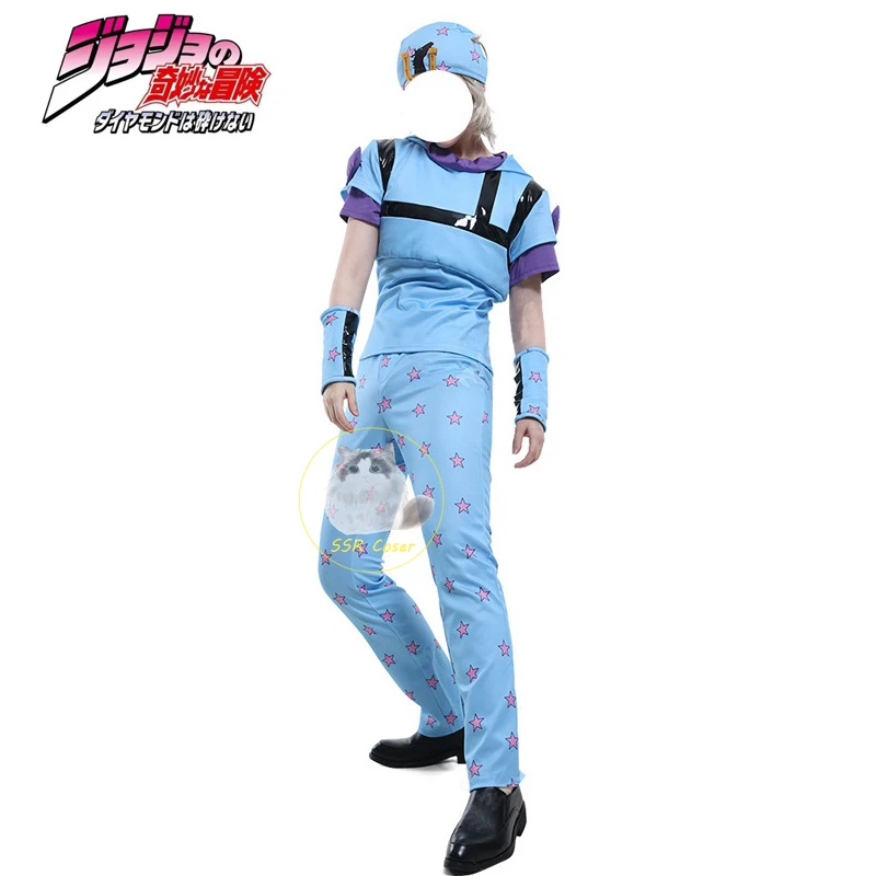 

Johnny Joestar Cosplay Costume JoJo's Bizarre Adventure Cosplay Costume Anime STEEL BALL RUN Uniform Hat Halloween Suit Adult