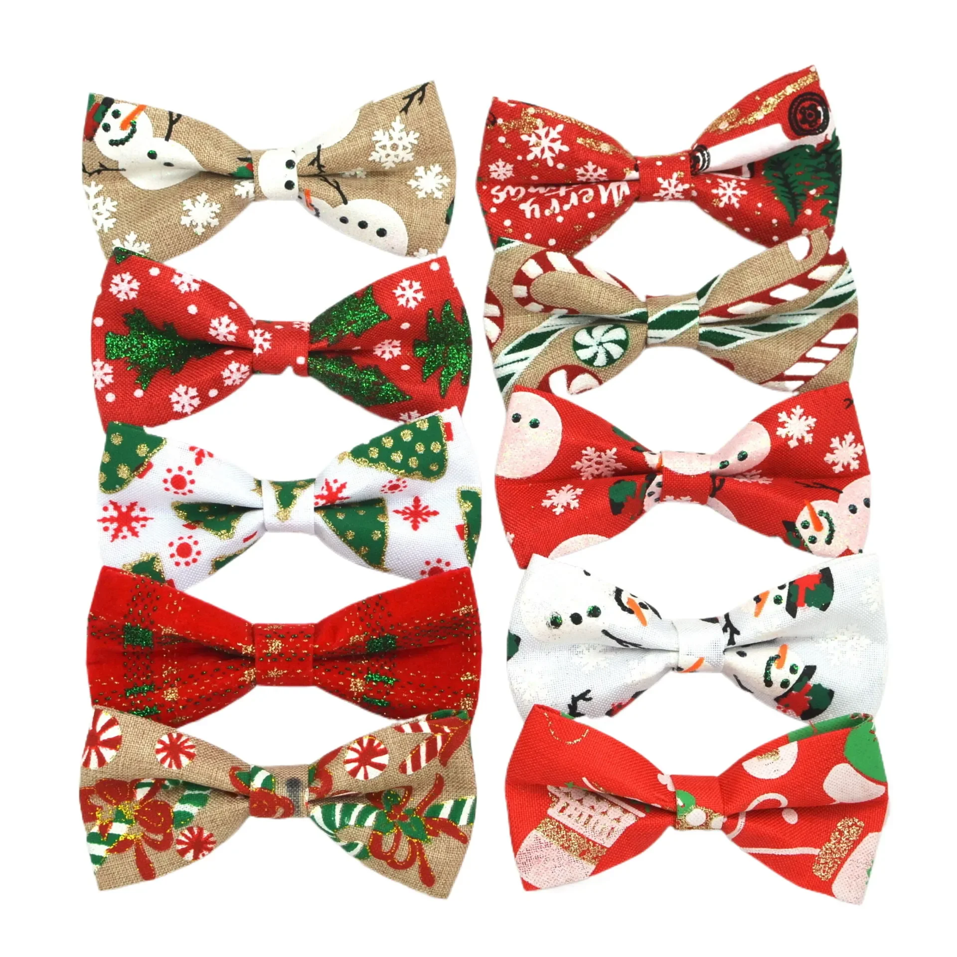 50 шт./лот рождественский бант для домашних животных ошейник котенка щенка цветок