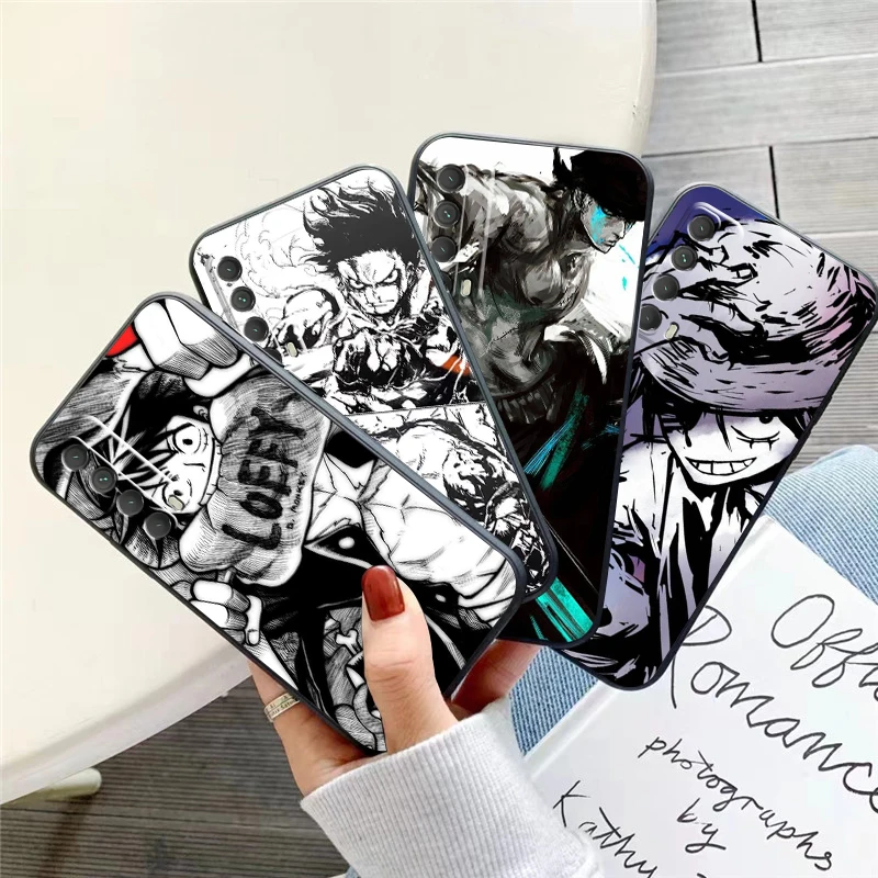 

Anime Cartoon ONE PIECE Phone Case For Huawei Honor 7A 7X 8 8X 8C 9 V9 9A 9X 9 Lite 9X Lite Coque Liquid Silicon Black Carcasa