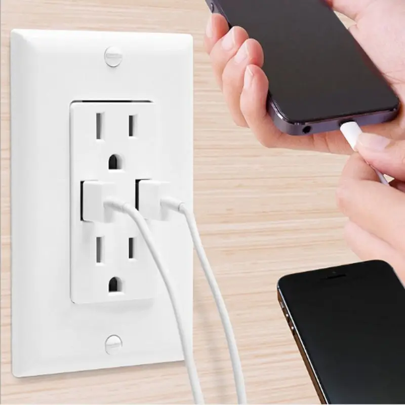 

US Standard Wall Socket USB Type A Type C Charge Power Adapter High Speed Duplex Outlets 15A 125V