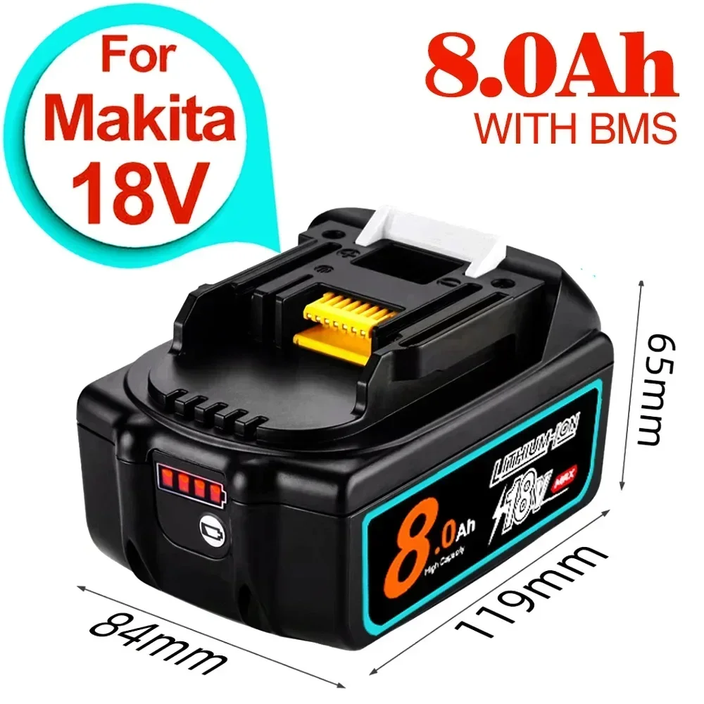Аккумуляторная батарея Makita 18 в 8 0 Ач 6 для BL1860 BL1840 BL1850