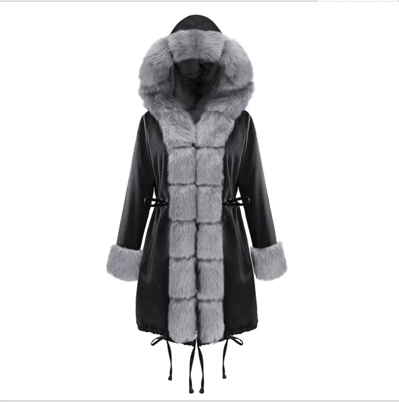 

Slim fit and warm women's coat Long hooded coat Cotton coat Military coat