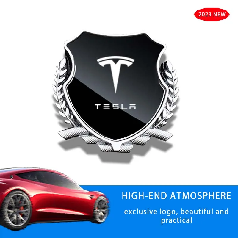 

Car Side Modification Sign Triangular Metal Sticke DIY For Tesla Model 3 Y S X Accessories Logo 2020 2021 2022 2023 Interior