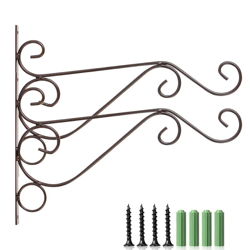 

Newest 10 inch Hanging Plant Brackets Iron Wall Mount Plant Hanging Hooks for Hanging Bird Feeders Lanterns Planters Wind Chime