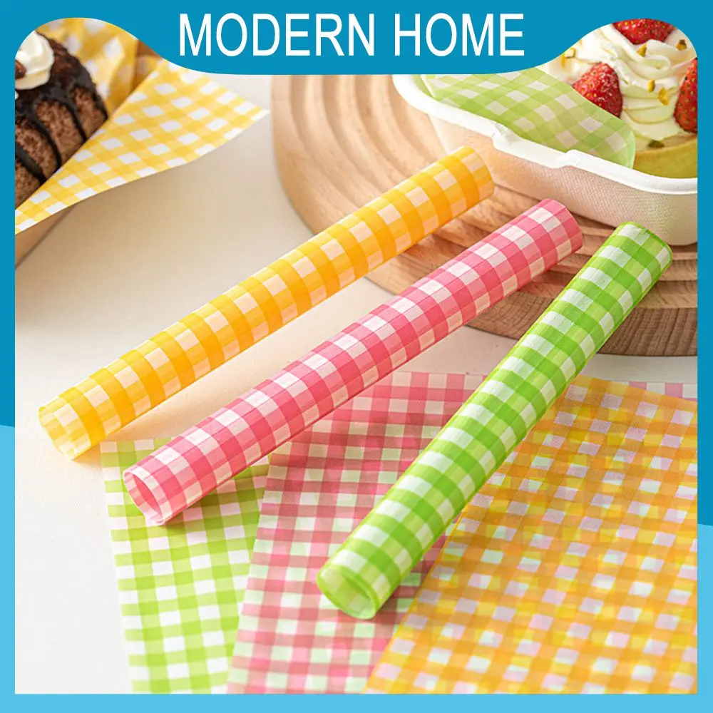 

Patterned Cake Dessert Paper Air Fryer Special Paper Sandwich Burger Wrapping Bread Oilpaper Food Oil Absorbing Paper Wholesale
