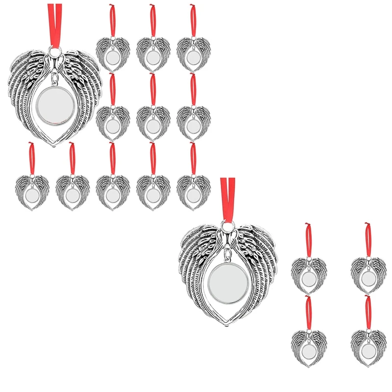 

Angel Wing Shape Blank Hot Transfer Printing Sublimation Ornament Decoration For Christmas Tree Decor Xmas Party