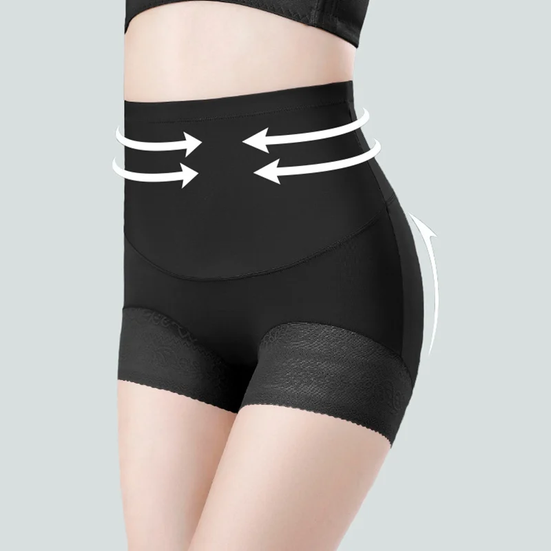 Женские Кружевные Трусики с высокой талией для коррекции живота дышащее нижнее