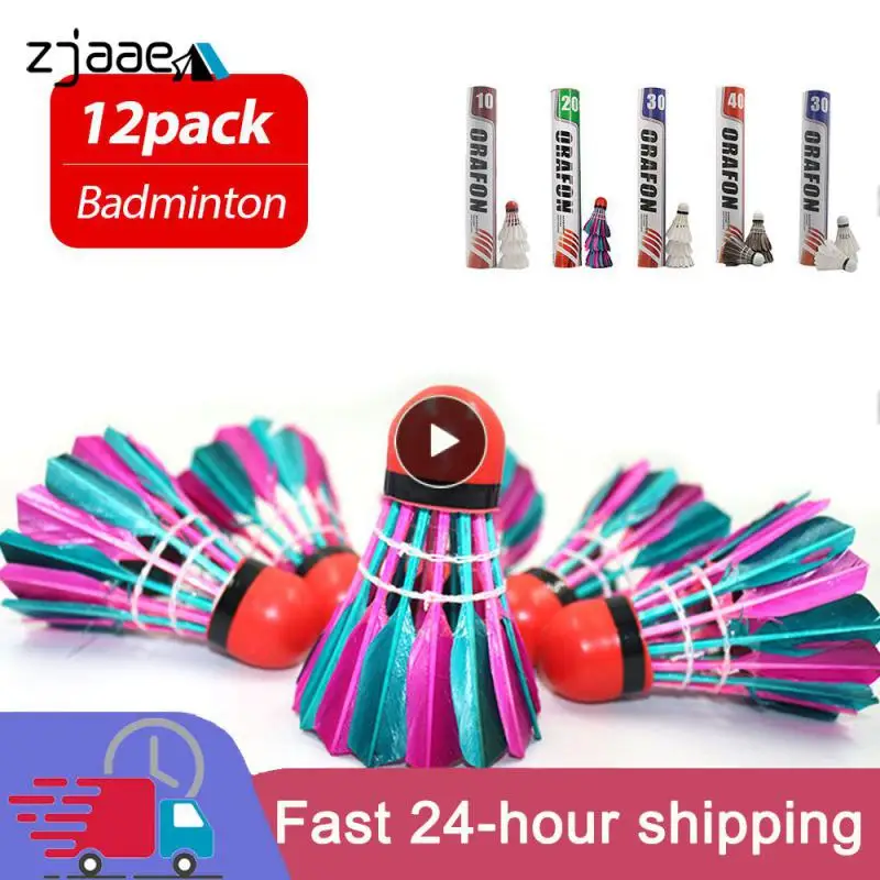 

11/Shuttlecocks Badminton Goose Feather Badminton Outdoor Sport Training Game Flying Stability Durable Ball