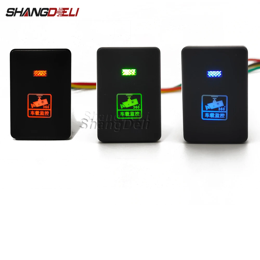 

Автомобильная светодиодная лампа включения/выключения, кнопка переключения камеры для Toyota Camry Prius Corolla PRADO, автомобильные аксессуары