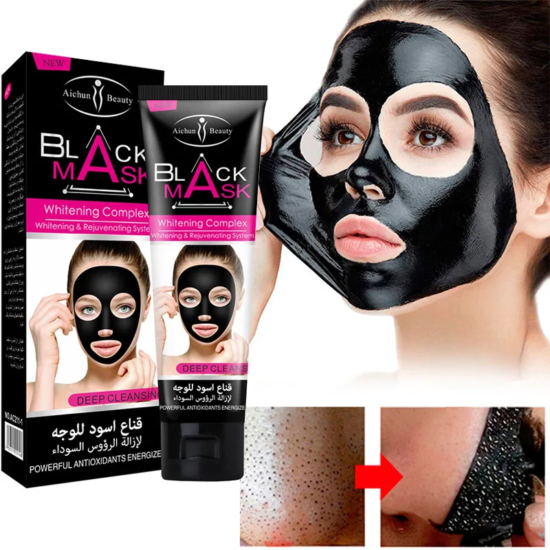 

Bamboo Charcoal Blackhead Remover Mask Shrink Pore Deep Cleansing Whitening Peeling Acne Treatment Nose Face Skin Care 100g