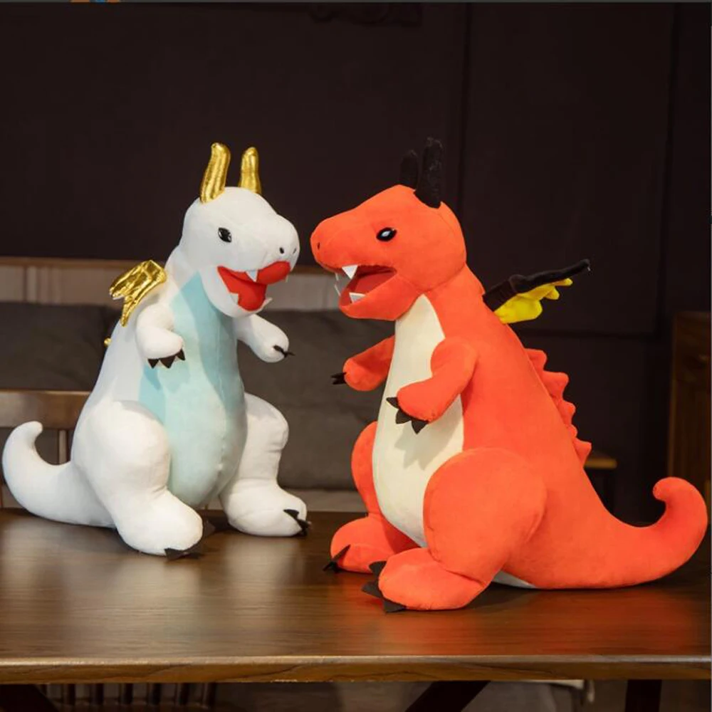 

Cartoon Dark Black Dragon Lovely Dinosaur Plush Stuffed Toys