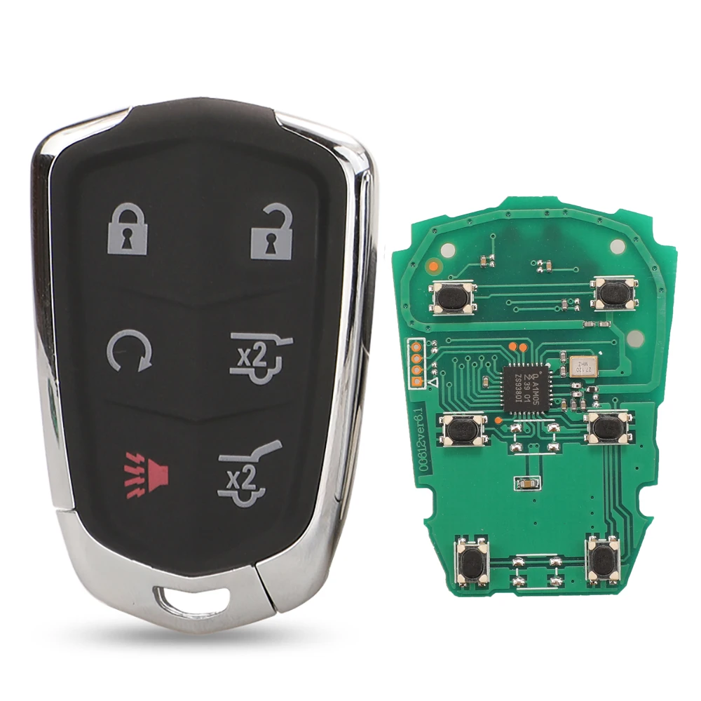 

Jingyuqin 4/5/6 Кнопка дистанционный смарт ключ-брелок для Cadillac ESCALADE /ESCALADE ESV 2015-2019 XTS CTS CT6 ATS HYQ2EB HYQ2AB