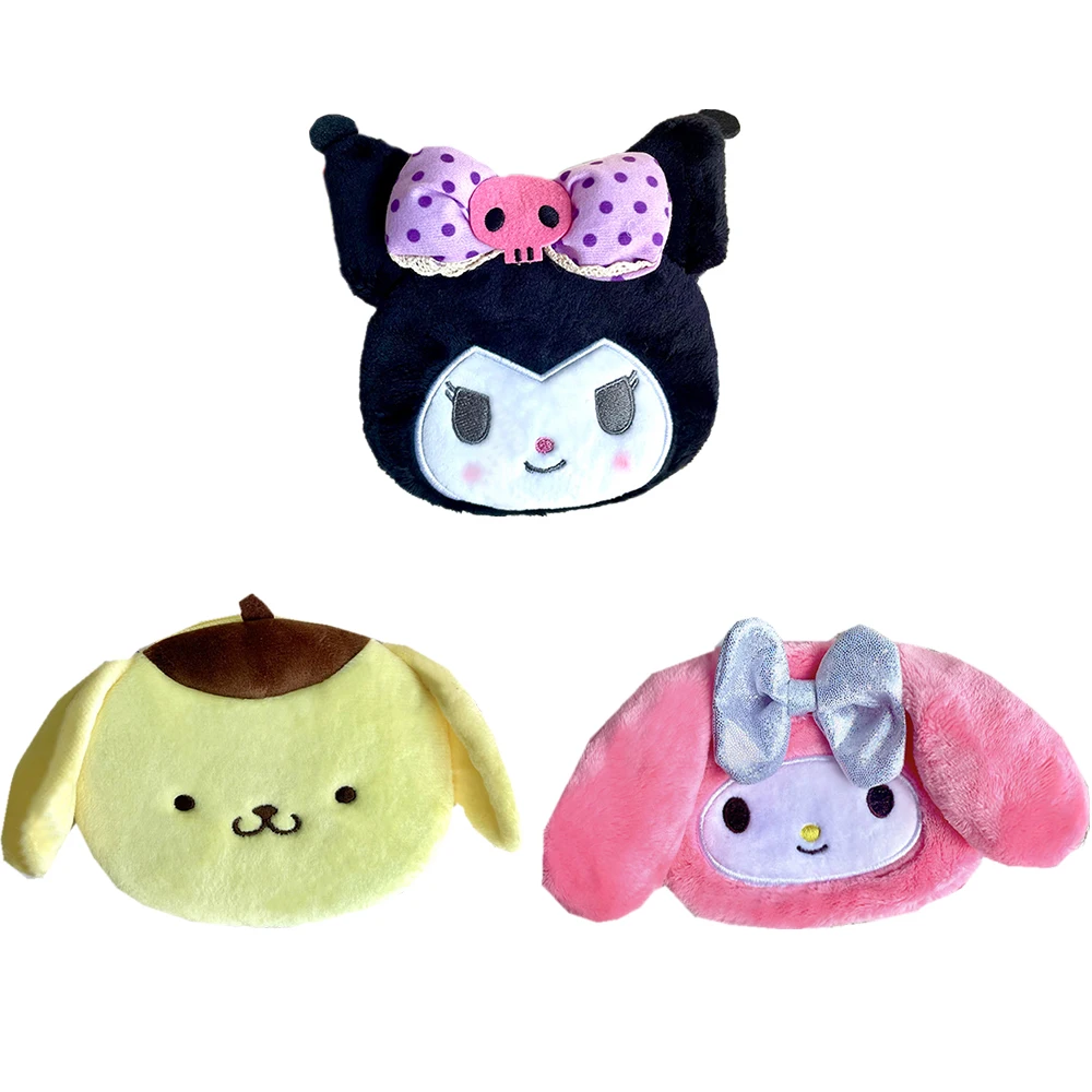 

Anime Kuromi Melody Cinnamoroll Plushie Coin Purses Kawaii Doll Plush Stuffed Wallet Cartoon Key Earphone Storage Bag Pouch Gift