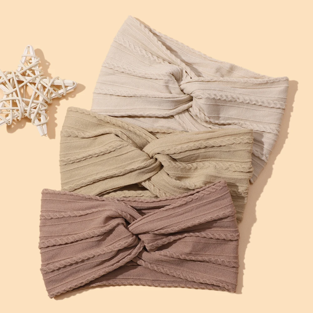 S Baby Headband Cute Turban Soft Elastic Baby Girls Hairband Solid Color Newborn Hair Band Headwear Baby Hair Accessorie