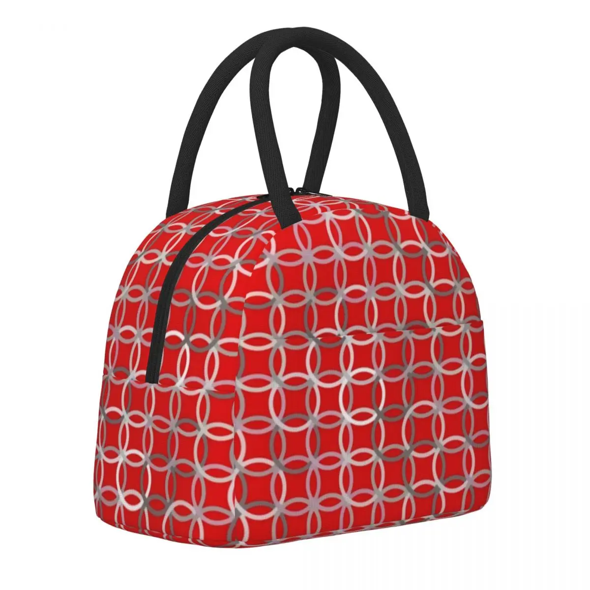 

Круглая сумка для ланча среднего века для мальчиков, современный круглый дизайн, наружный Ланч-бокс для пикника, дизайнерская Термосумка