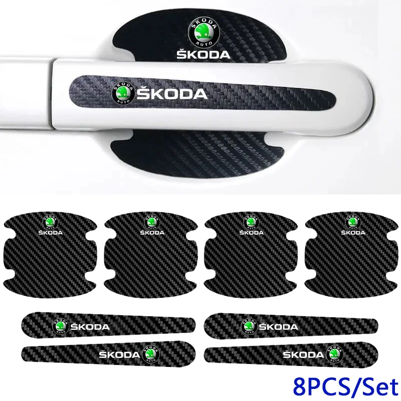 

Защитные наклейки для дверных ручек Skoda Octavia A7 Superb Kamiq Yeti Karoq Kodiak Tour RS Fabia