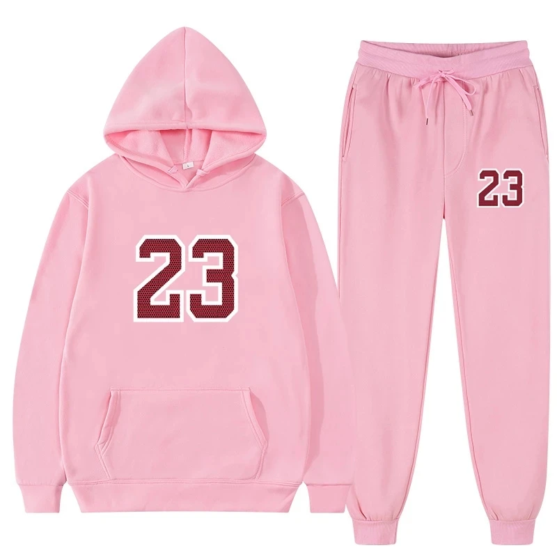 

Two Piece Set Casual Fleece Tracksuit Women Winter 2021 Women's Sets Oversized Hooded Long Sleeve Hoodie Sport Pants Lady Suit