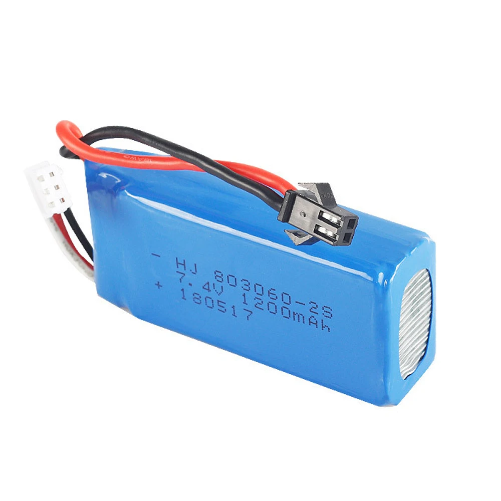 7.4V 1200mAh 2S 30C Lipo Battery with USB Charger for H26 H26C H26W H26D H26HW RC Quadcopter Drone H26-012 toys
