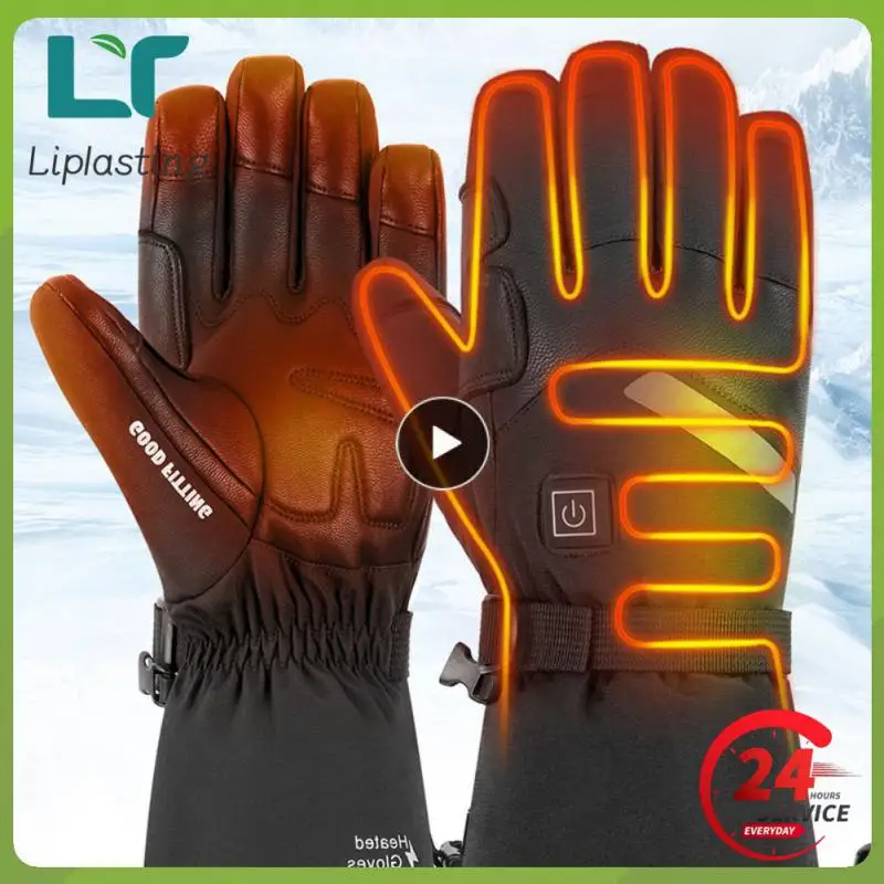 

Waterproof Touch Screen Gloves Adjustable Winter Protection Motorcycle Heating Gloves Mitts Warm Gloves