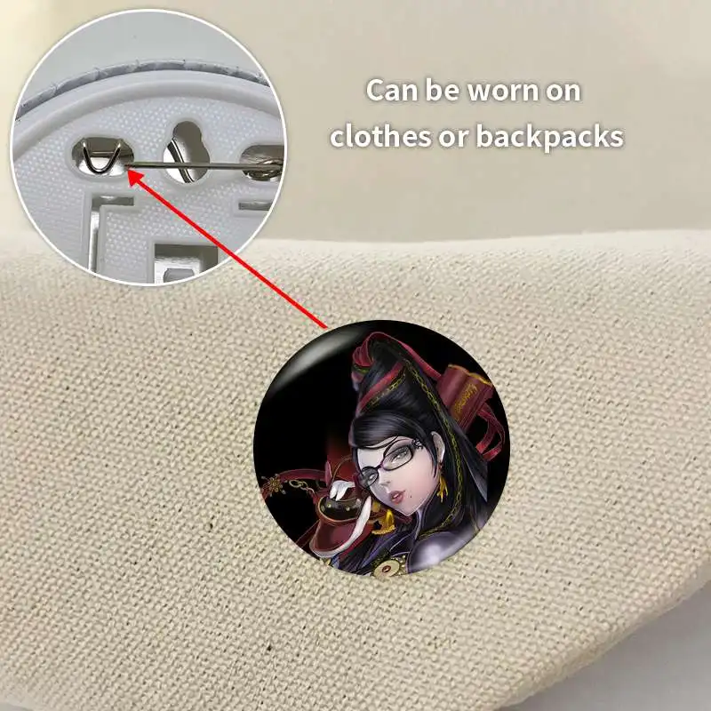 Байонетта игра аниме персонаж мягкая кнопка значок брошь якорь периферийные