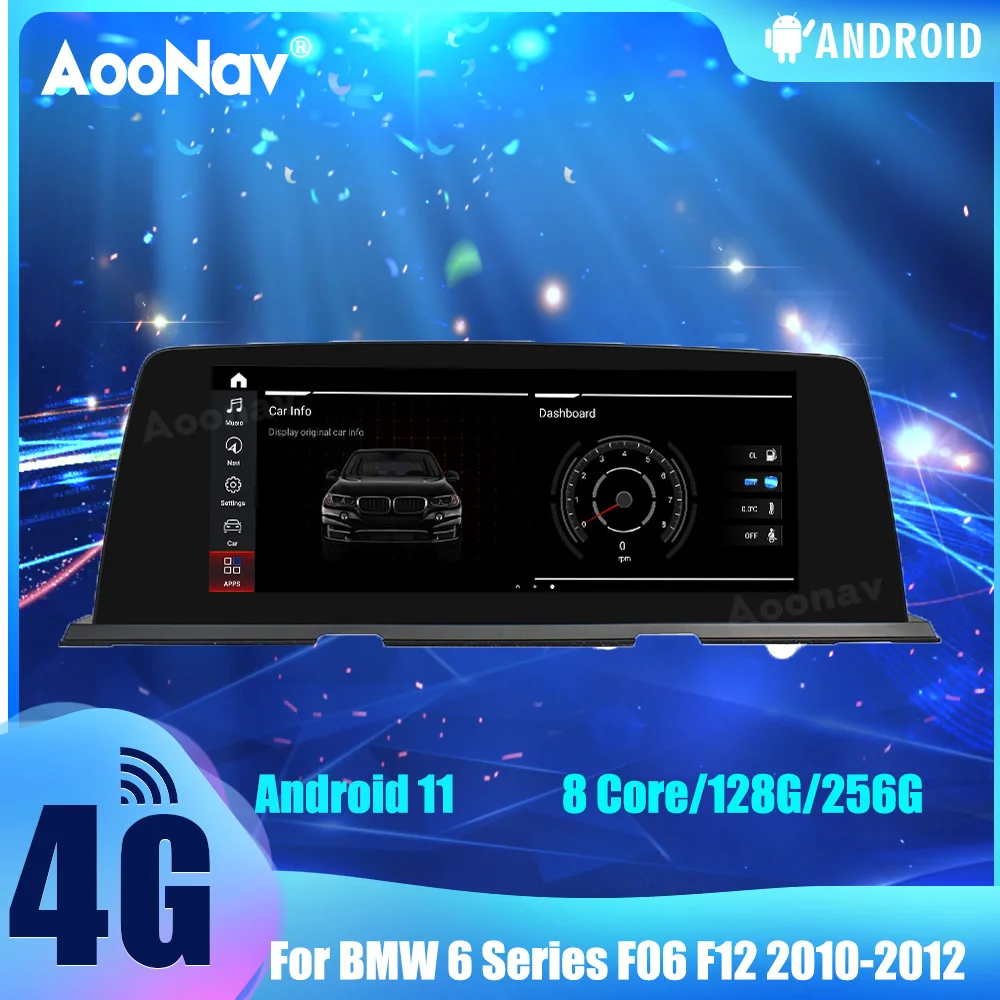 

2 Din Car Radio For BMW 6 Series F06 F12 2010-2012 Android 11 Touch Sceen GPS Navigation Autoradio Multimedia Player