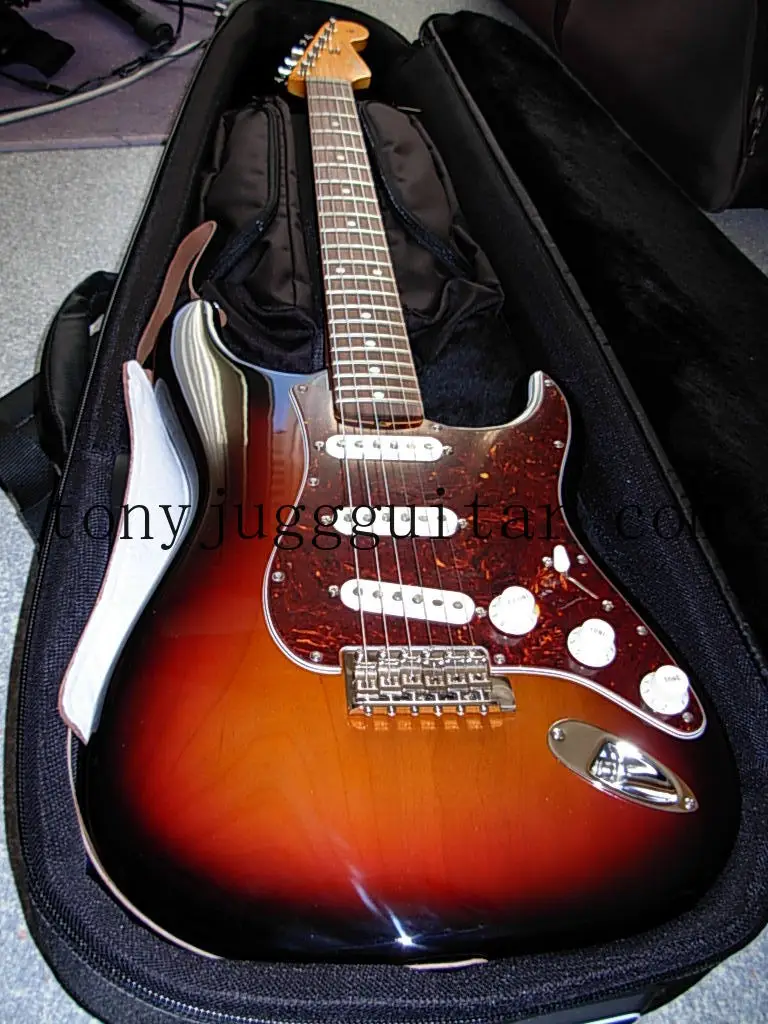 

Пользовательский магазин John Mayer Strat 3 тона Sunburst ST электрическая гитара, красная фотогитара, хромированные винтажные тюнеры