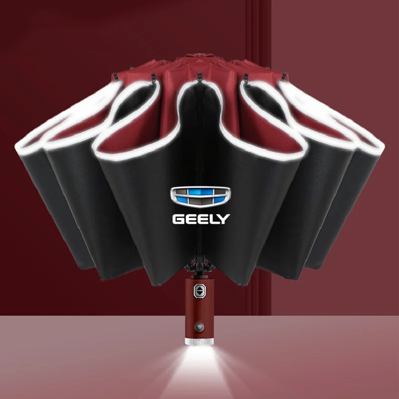 

Car Umbrella Reflective Stripe Reverse Led Light Umbrella For geely coolray atlas Emgrand X7 EC7 Boyue CK2 GC6 Parts LC