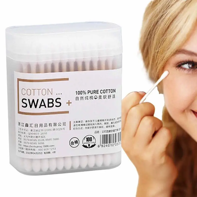 

Ватный тампон, портативный косметический ватный тампон, инструменты для удаления ресниц, круглые палочки для носа, ушей, женский макияж для красоты