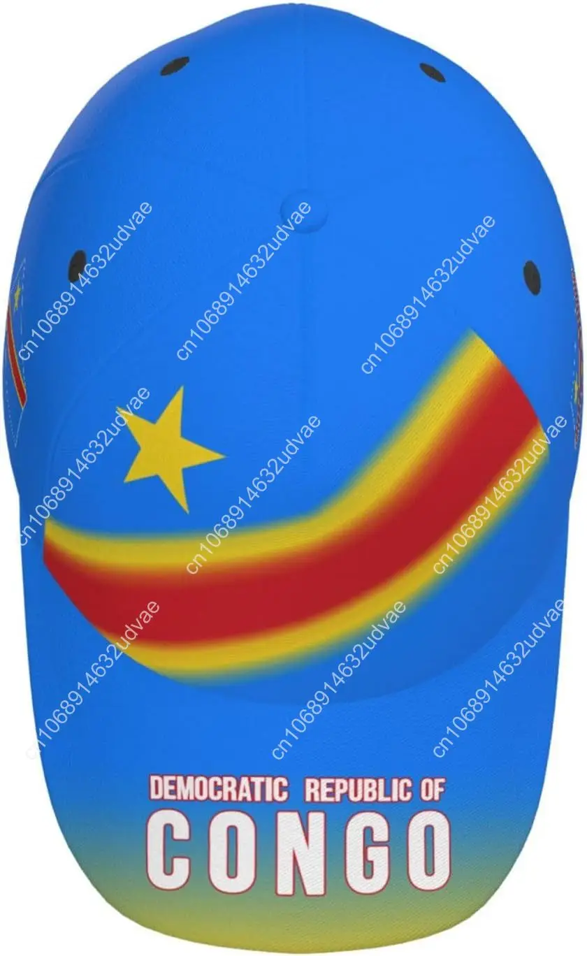 Бейсбольные кепки с градиентом цвета и флагом Демократической Республики Конго