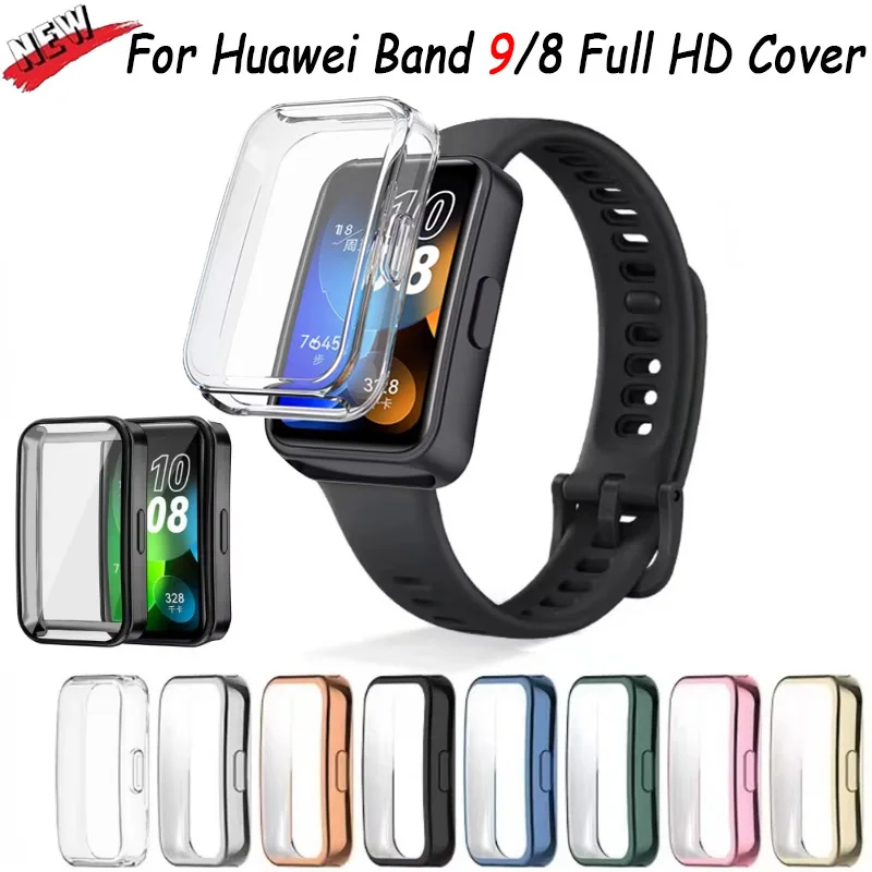 Фото Мягкий чехол из ТПУ для Huawei Band 10 9 8, водонепроницаемый, защитный от загрязнений, защитный чехол для Huawei Band 9 Full HD, аксессуары №2