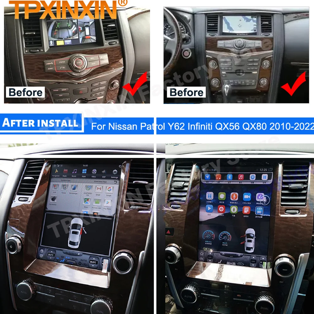 Мультимедийная стерео-система на Android 11 для Nissan патруль Y62 Infiniti QX56 QX80 2010 2011 2012 ~ 2019