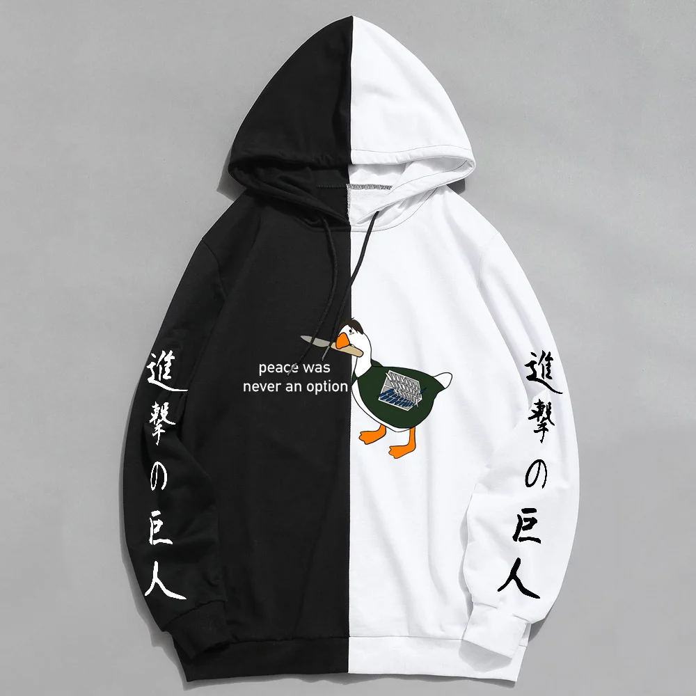 

Anime Attack Men Clothing Patchwork Hoodies Sweatshirts Manga Anime Hoody