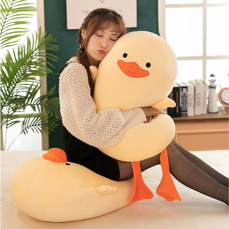 

Мягкая плюшевая подушка 45-60 см в виде мультяшного животного, утки, подушка, милая мягкая плюшевая подушка для куклы, игрушки для детей, рожде...