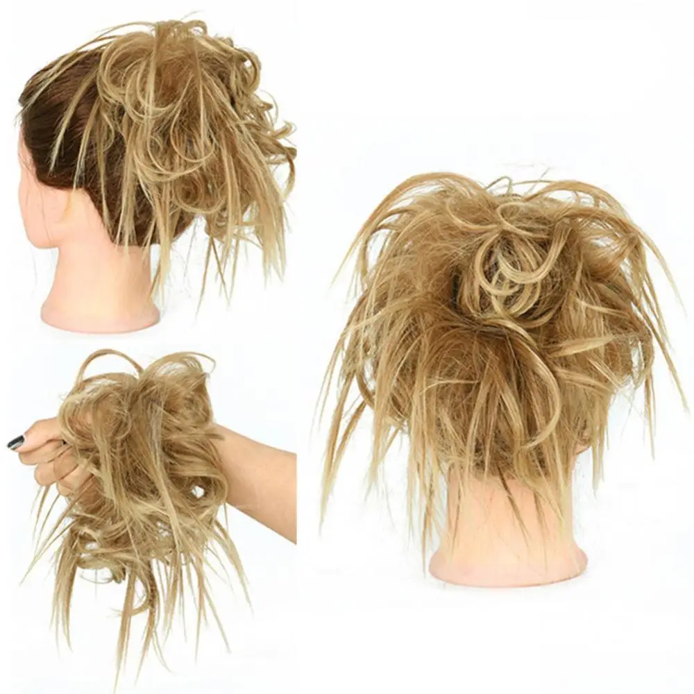 

Женский спутанный эластичный шиньон, шиньон, кудрявый натуральный шиньон, хвост для шиньон, синтетический шиньон