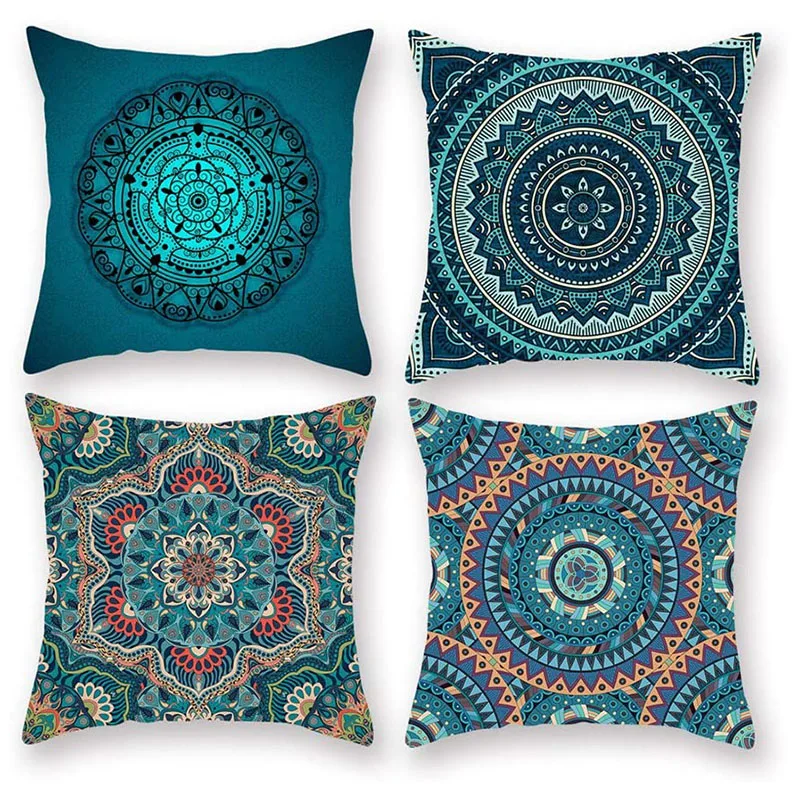 

45*45cm Sofa Polyester Home Decor High Quality Adult Cushion Cover Pillowcase Vintage Pattern Pillowcase