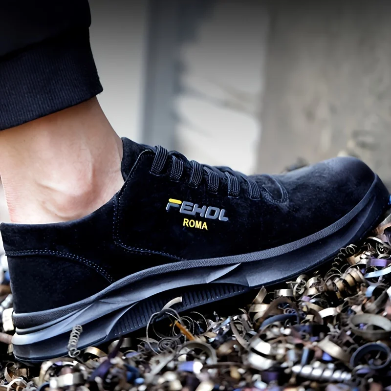 

Work Safety Shoes, Puncture Proof Anti-skid Steel Toe Work Shoes For Men Women, Breathable Industrial Construction Sneakers