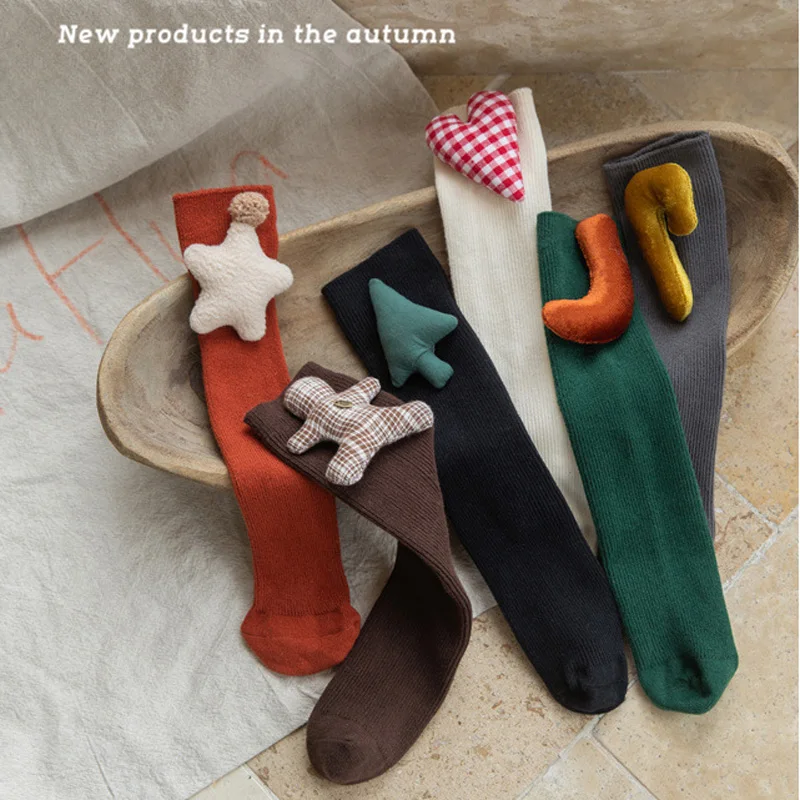 

Носки для девочек, новинка осень 2023, корейские повседневные хлопковые милые короткие носки для девочек на осень и зиму