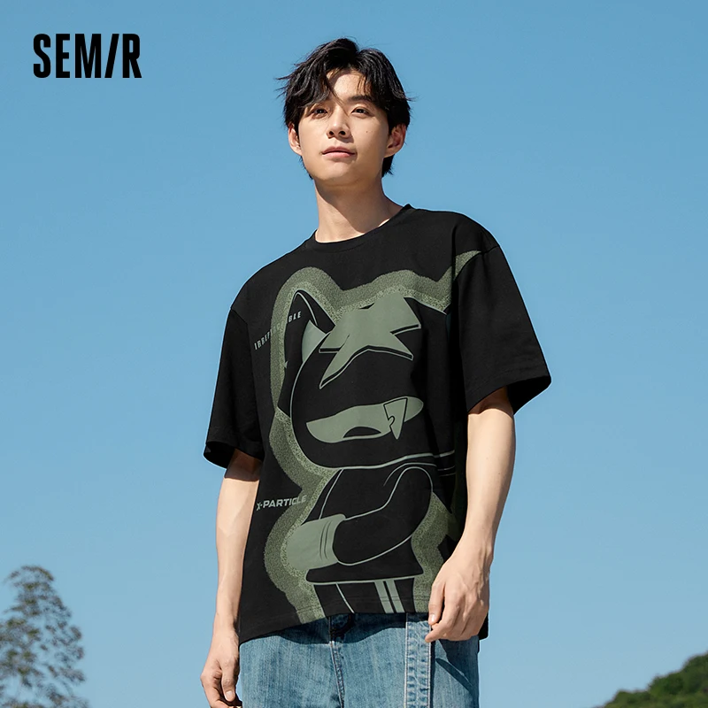 

Semir Short Sleeve T Shirt For Men 2023 Summer New Couple O Neck Loose Moisture Absorbing Quick Drying Top Fashion